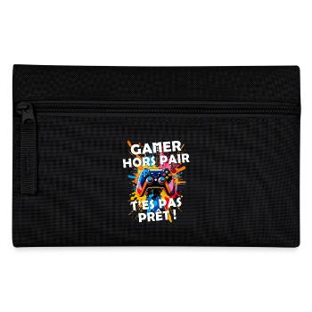 Gamer passionné de jeux vidéo console geek gaming - Trousse - noir - Devant