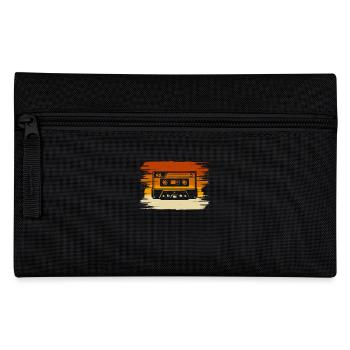 Kassette 80's Mottoparty 80er Jahre Outfit - Federtasche - Schwarz - Vorne
