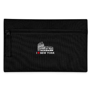 New York Liebhaber Cool Colosseum Herz Flagge USA Wortspiel - Federtasche - Schwarz - Vorne