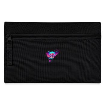 Retro Wave Lotus Triangle - Pencil Case - black - Front