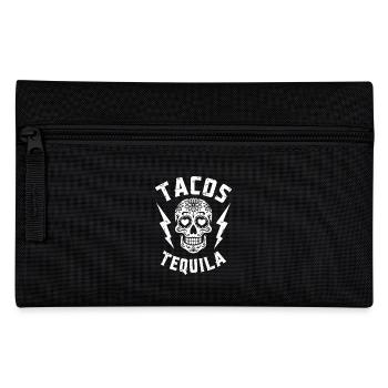 Tacos Tequila & Skull Vibes - Pencil Case - black - Front