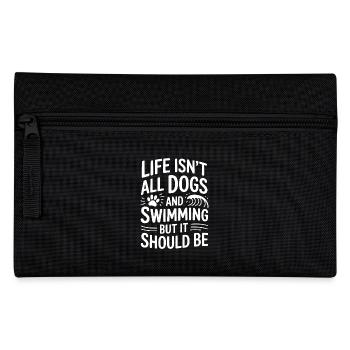 Schwimmen Spruch Hunde Lustiges Schwimmen Geschenk - Federtasche - Schwarz - Vorne