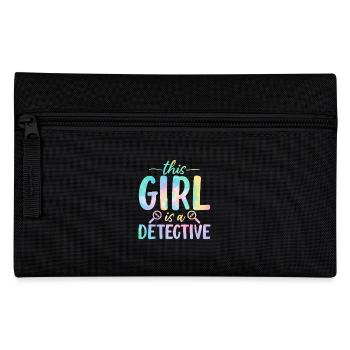 Funny Forensics Girl Crime Scene Forensic Science - Pencil Case - black - Front