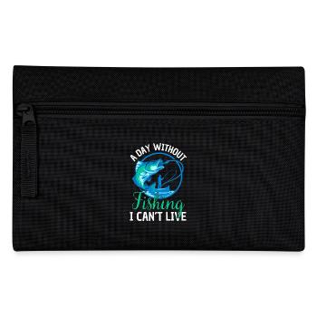Fishing Saying Funny Fishing Design - Pencil Case - black - Front