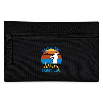 Fishing Saying Funny Fishing Design - Pencil Case - black - Front