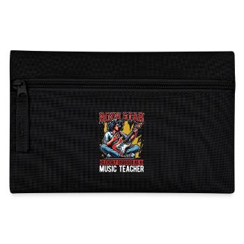 Music Teacher Rock Star Cleverly Choir Teacher - Pencil Case - black - Front