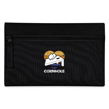 Cornhole Player Heart Retro Design - Pencil Case - black - Front