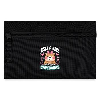 Just A Girl Loves Capybaras Capybara Liebhaber - Federtasche - Schwarz - Vorne
