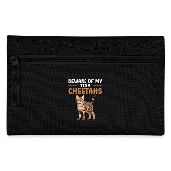 Watch out for my tiny cheetahs - Pencil Case - black - Front