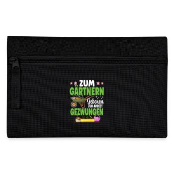 Zum Gärtnern Geboren Zur Arbeit Gezwungen Gärtner - Federtasche - Schwarz - Vorne