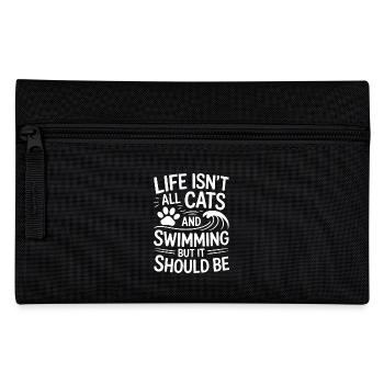 Schwimmen Spruch Katze Lustiges Schwimmen Geschenk - Federtasche - Schwarz - Vorne