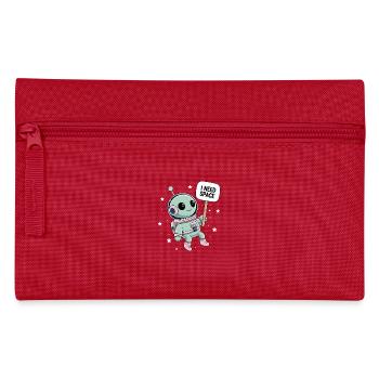 I Need Space – Cute Astronaut in Space - Pencil Case - red - Front