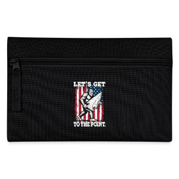Lustiges Bigfoot Pfeilspitzen US Flagge - Federtasche - Schwarz - Vorne