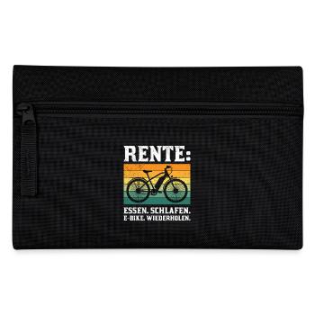 Opa RENTE ESSEN SCHLAFEN E-BIKE WIEDERHOLEN Lustig - Federtasche - Schwarz - Vorne