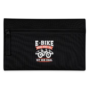 E-BIKE BERG ODER TAL IST MIR EGAL Lustiges - Federtasche - Schwarz - Vorne