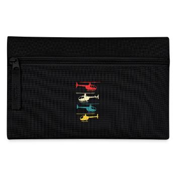 Retro Helikopter - Federtasche - Schwarz - Vorne