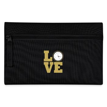 Uhrwerk Uhr - Federtasche - Schwarz - Vorne
