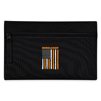 Uhr Uhrwerk - Federtasche - Schwarz - Vorne