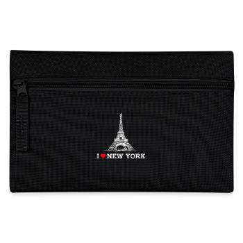 Amoureux de New York J’aime Tour Eiffel Coeur Drapeau Jeu de mots - Trousse - noir - Devant