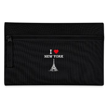 J’aime la Tour Eiffel, New York, Drapeau des États-Unis - Trousse - noir - Devant