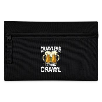 Kneipentour Bar Crawl Bar Hopping Pup Hopping - Federtasche - Schwarz - Vorne