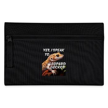 YES, I SPEAK TO LEOPARD GECKOS - Federtasche - Schwarz - Vorne