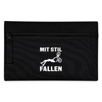 Radfahren MIT STIL FALLEN Radler Lustiges - Federtasche - Schwarz - Vorne