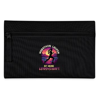Läuferin MARATHON LAUFEN IST MEINE LEIDENSCHAFT - Federtasche - Schwarz - Vorne