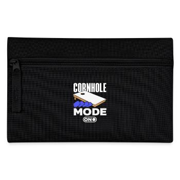 Cornhole Spieler Modus An Schalter - Federtasche - Schwarz - Vorne