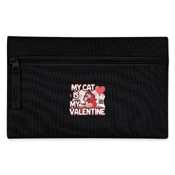 Meine Katze Ist Mein Valentinstag-Liebling - Federtasche - Schwarz - Vorne