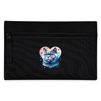 British Shorthair Cat - Pencil Case - black - Front