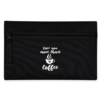 Liebevoller Kaffee Spruch Design - Federtasche - Schwarz - Vorne