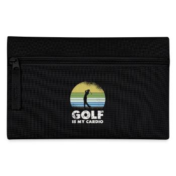 Golf Is My Cardio Retro Design - Pencil Case - black - Front
