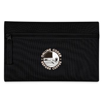 Online Coder Before Coffee Developer Coffee Lover - Federtasche - Schwarz - Vorne