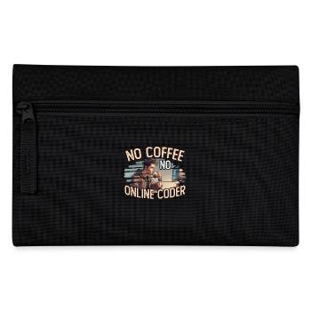 Online Coder No Coffee No Programming Coffee Lover - Federtasche - Schwarz - Vorne