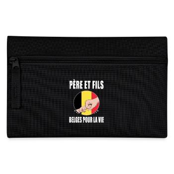 père et fils belgique belge papa - Trousse - noir - Devant