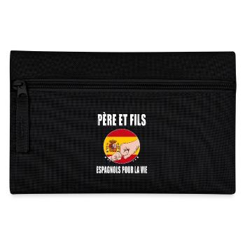 père et fils espagne espagnol papa - Trousse - noir - Devant