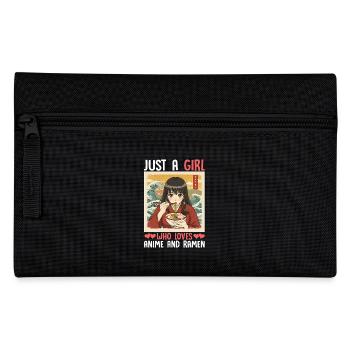 Just a Girl Who Loves Anime and Ramen - Pencil Case - black - Front