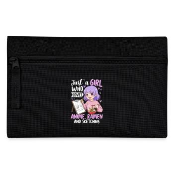 Just a Girl Who Loves Anime Ramen and Sketching - Pencil Case - black - Front