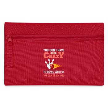 Funny Bowling Saying Bowling League - Pencil Case - red - Front