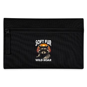 Drôle mignon raton laveur sauvage Mème - Trousse - noir - Devant