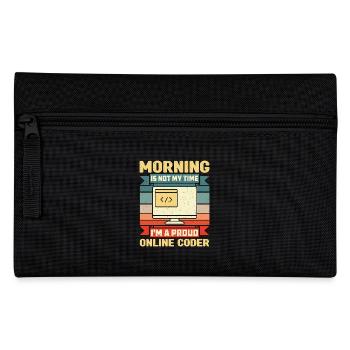 Online Coder Morning Is Not My Time Programmer - Federtasche - Schwarz - Vorne