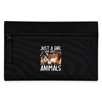 Juste une fille qui aime les animaux - Trousse - noir - Devant
