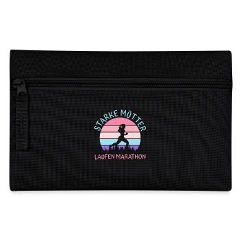 Mama STARKE MÜTTER LAUFEN MARATHON Lustiges - Federtasche - Schwarz - Vorne