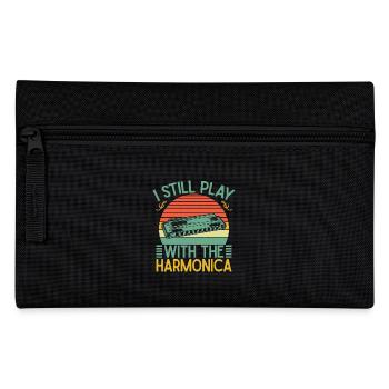 drôle d’harmoniciste jouer encore avec de l’harmonica - Trousse - noir - Devant