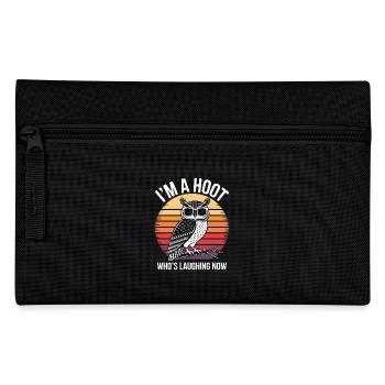 I´M A Hoot Who´s Laughing Now - Federtasche - Schwarz - Vorne