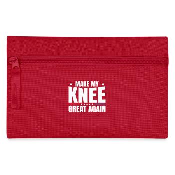 Rendre mon genou à nouveau grand. Drôle de récupération - Trousse - rouge - Devant