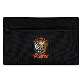 French Horn Player 1% Talent 2% Loves Brass Band - Pencil Case - black - Front