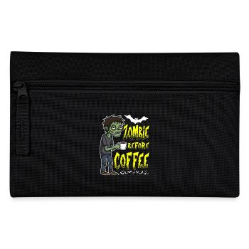 ZOMBIE VOR DEM KAFFEE - HALLOWEEN GESCHENK - Federtasche - Schwarz - Vorne