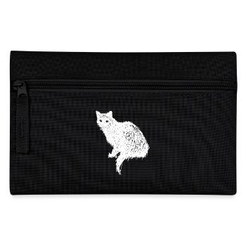 Chat vintage effrayant – Halloween - Trousse - noir - Devant
